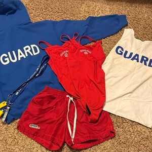 Lifeguard Hoodie, Swimsuit, and Shorts Set